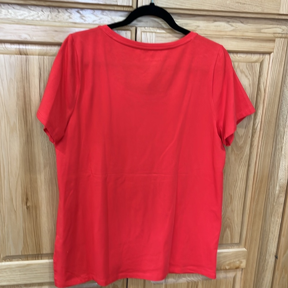 Soft Surroundings orange short sleeve tee M - Picture 2 of 7